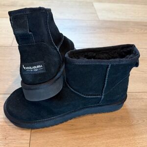 Koolaburra by UGG Women's Suede Mini Boots Koola Mini II Black Cozy Chic Luxury